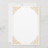 Elegant Wit Goud Islamitische Moslim Bruiloft Kaart (Achterkant)