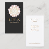 Elegant Wit Goud Lotus Visitekaartje (Voorkant / Achterkant)