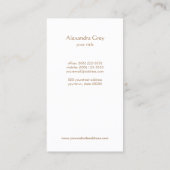 Elegant Wit Goud Lotus Visitekaartje (Achterkant)