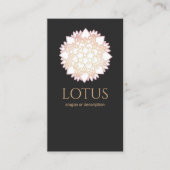 Elegant Wit Goud Lotus Visitekaartje (Voorkant)