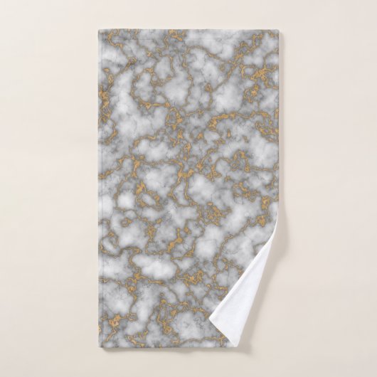 Elegant Wit Goud Marmer Bad Handdoek (Handdoek)