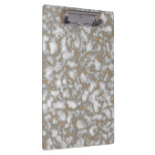 Elegant Wit Goud Marmer Klembord (Rechts)