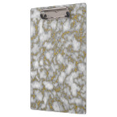 Elegant Wit Goud Marmer Klembord (Links)