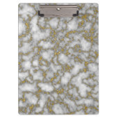 Elegant Wit Goud Marmer Klembord (Voorkant)