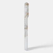 Elegant wit goud marmer modern uniek Case-Mate iPhone case (Achterkant / Rechts)