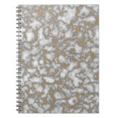 Elegant Wit Goud Marmer Notitieboek (Voorkant)