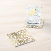 Elegant wit goud moderne bloemendodemker kartonnen onderzetters (Insitu)