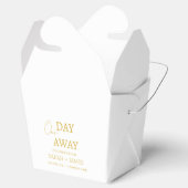 Elegant wit goud op een dag weg bruiloft bedankdoosjes (Geopend)