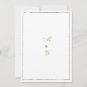 Elegant wit goud zilver glitter glam Bruiloft Kaart (Achterkant)