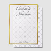 Elegant wit goud zwart script namen bruid bruidego vellum uitnodigingen (Offset (Uitnodiging))