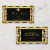 Elegant Wit goud zwart Visitekaartje (Voorkant / Achterkant)