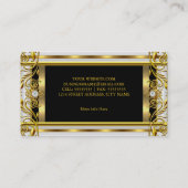 Elegant Wit goud zwart Visitekaartje (Achterkant)