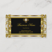 Elegant Wit goud zwart Visitekaartje (Voorkant)