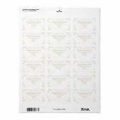 Elegant wit gouden Afstuderen adres Etiket (Full Sheet)