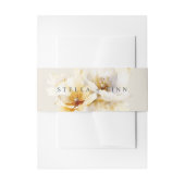 Elegant wit gouden bloem bruiloft zand uitnodigingen wikkel (Voorkant Voorbeeld)