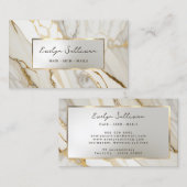 elegant wit goudmarmer visitekaartje (Voorkant / Achterkant)