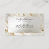 elegant wit goudmarmer visitekaartje (Achterkant)