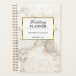 Elegant wit goudmarmer Weddenschap Planner<br><div class="desc">Elegant wit en goudmarmer patroon Wedding planner.
U kunt uw eigen tekst, namen en datum toevoegen.
Perfecte planner om je trouwdag te plannen.</div>
