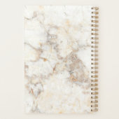 Elegant wit goudmarmer Weddenschap Planner (Achterkant)