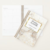 Elegant wit goudmarmer Weddenschap Planner (Display)