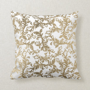 Elegant  wit goudvocht kussen