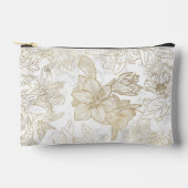 Elegant wit grijs goud marmer bloemen etui (Voorkant)
