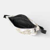 Elegant wit grijs goud marmer floral Fanny Packs Heuptasje (Open)