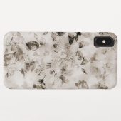 elegant wit grijs ivoor rozen floraal Case-Mate iPhone case (Achterkant (horizontaal))
