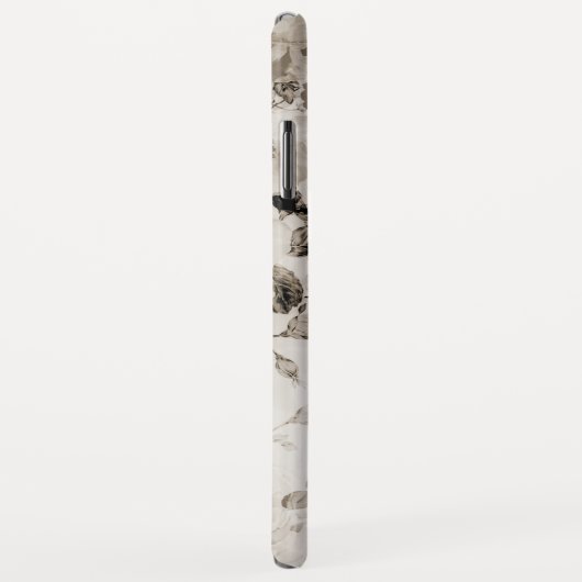  elegant wit grijs ivoor rozen floraal Case-Mate iPhone case (Achterkant/rechts)