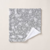 Elegant wit grijs marmer bad handdoek (Wasdoekje)