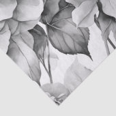 Elegant wit grijs zwart bloemenmotief waterverf tissuepapier (Detail)