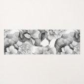 Elegant wit grijs zwart bloemenmotief waterverf yogamat (Achterkant (horizontaal))
