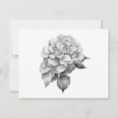 Elegant wit grijs zwart waterverf floraal bedankkaart (Achterkant)