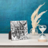 Elegant wit grijs zwart waterverf floraal fotoplaat (Insitu)