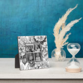 Elegant wit grijs zwart waterverf floraal fotoplaat (Insitu)