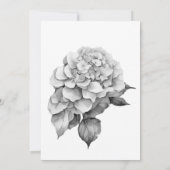 Elegant wit grijs zwart waterverf floraal kaart (Achterkant)