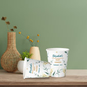 Elegant wit & groen Baby shower Papier Cups Templ Papieren Bekers