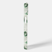 Elegant  wit groen botanisch bladpatroon Case-Mate iPhone case (Achterkant / Rechts)