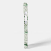 Elegant  wit groen botanisch bladpatroon Case-Mate iPhone case (Achterkant / Links)
