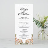 Elegant wit groen sinaasappel boho bloemenprogramm (Staand voorkant)