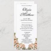 Elegant wit groen sinaasappel boho bloemenprogramm (Voorkant / Achterkant)