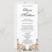 Elegant wit groen sinaasappel boho bloemenprogramm (Voorkant)