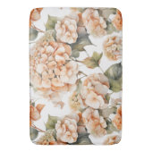 Elegant wit groen sinaasappel boho waterverf flora badmat (Voorkant Verticaal)