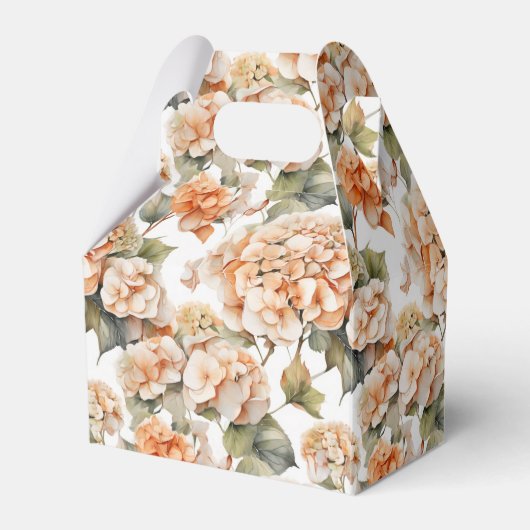 Elegant wit groen sinaasappel boho waterverf flora bedankdoosjes (Achterkant)