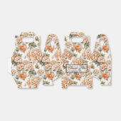 Elegant wit groen sinaasappel boho waterverf flora bedankdoosjes (Uitgevouwen)