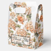 Elegant wit groen sinaasappel boho waterverf flora bedankdoosjes (Geopend)