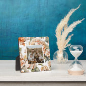 Elegant wit groen sinaasappel boho waterverf flora fotoplaat (Insitu)