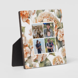 Elegant wit groen sinaasappel boho waterverf flora fotoplaat