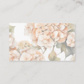 Elegant wit groen sinaasappel boho waterverf flora informatiekaartje (Achterkant)