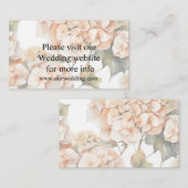 Elegant wit groen sinaasappel boho waterverf flora informatiekaartje (Voorkant / Achterkant)